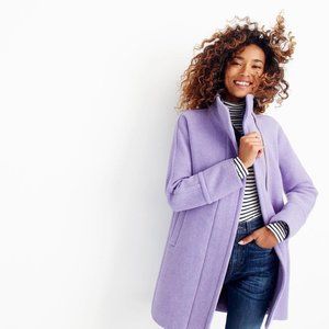 J. Crew Stadium Cloth by Nello Gori city coat lavender